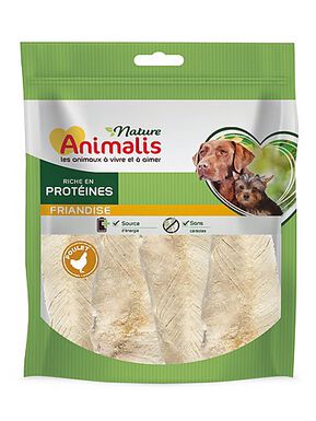 Animalis Nature - Friandises Escalope de Poulet pour Chien - 100g