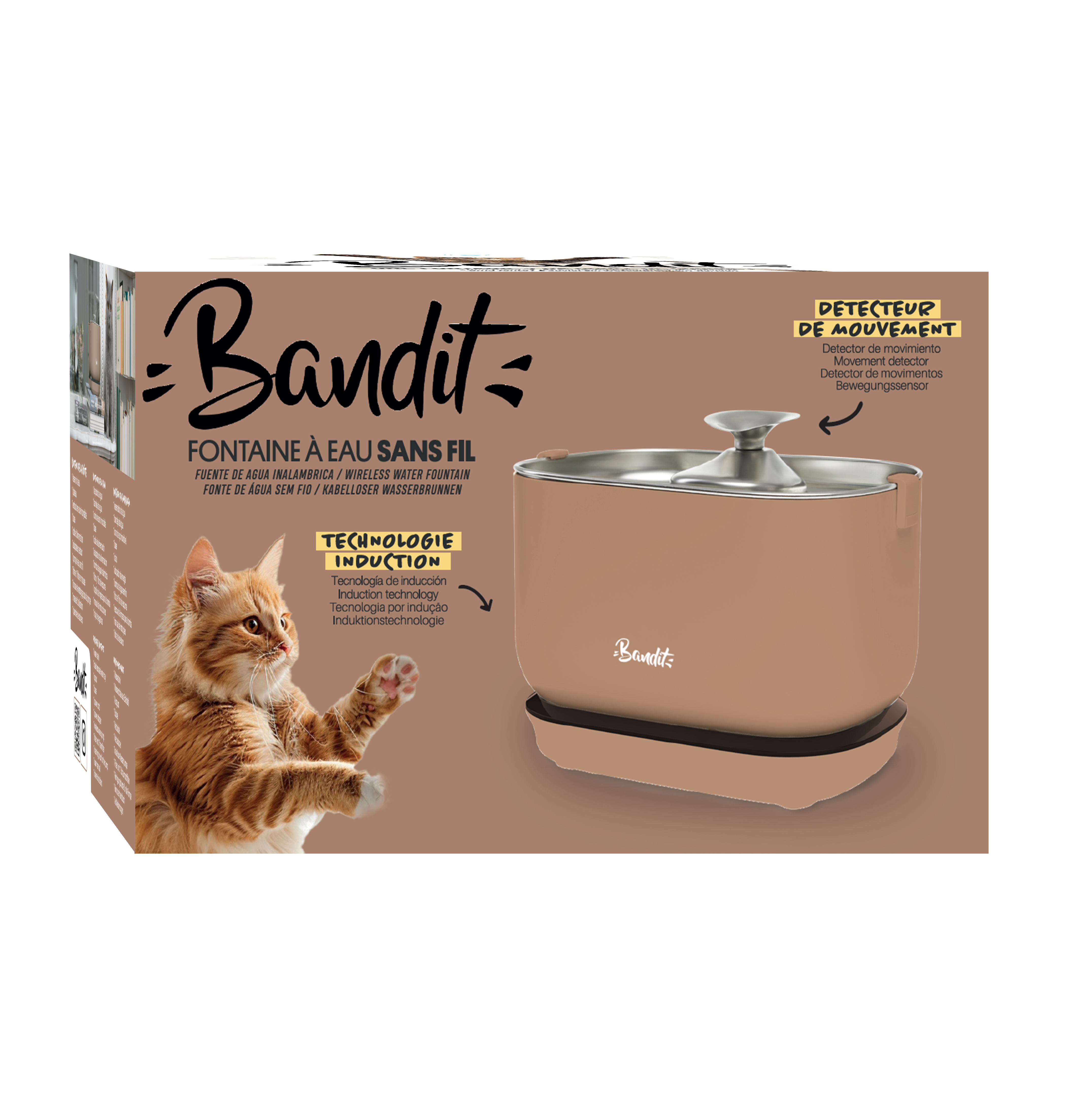 Bandit - Fontaine &agrave; Eau sans Fil Mocha pour Chats - 2,5L Image num&eacute;ro 1