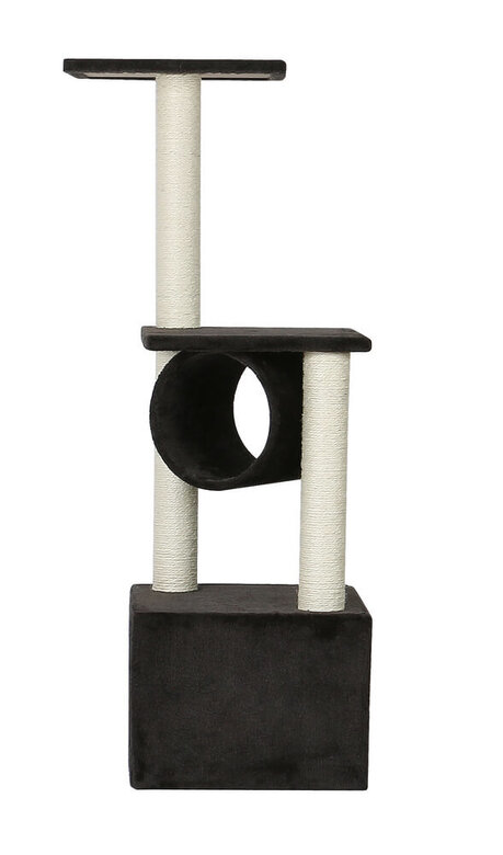 Animalis - Arbre à Chat Tube avec 2 Plateaux - Noir Image numéro 1 Animalis - Arbre à Chat Tube avec 2 Plateaux - Noir Image numéro 1