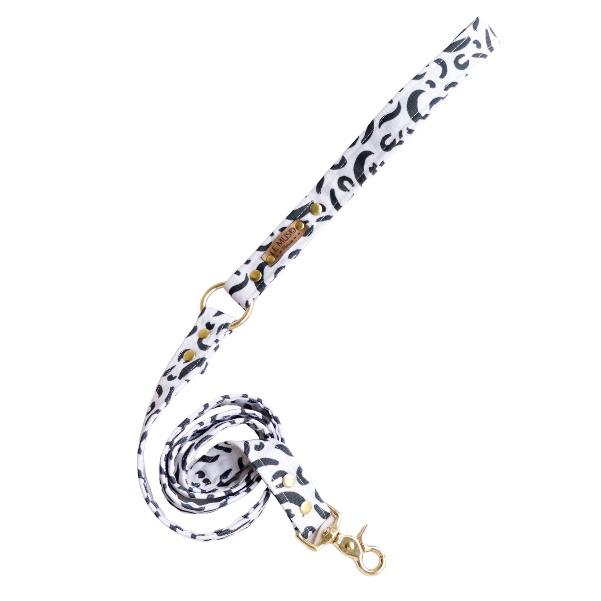 Le Muso - Laisse Oslo Blanc et Noir pour Chats - 160cm Image num&eacute;ro 1