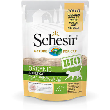 Schesir - Sachet Fraîcheur BIO au Poulet pour Chat - 85g