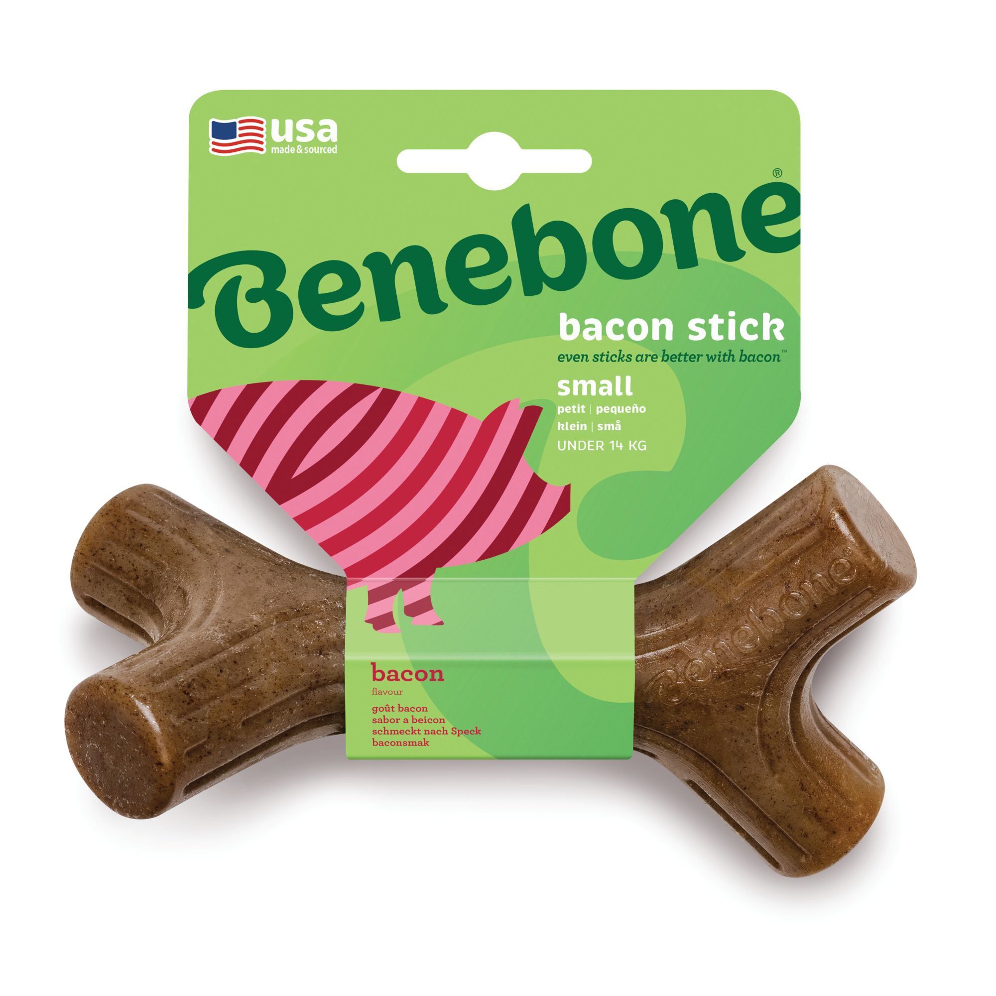 Benebone - Jouet Os A Macher Bacon Sticks  - S Image num&eacute;ro 1