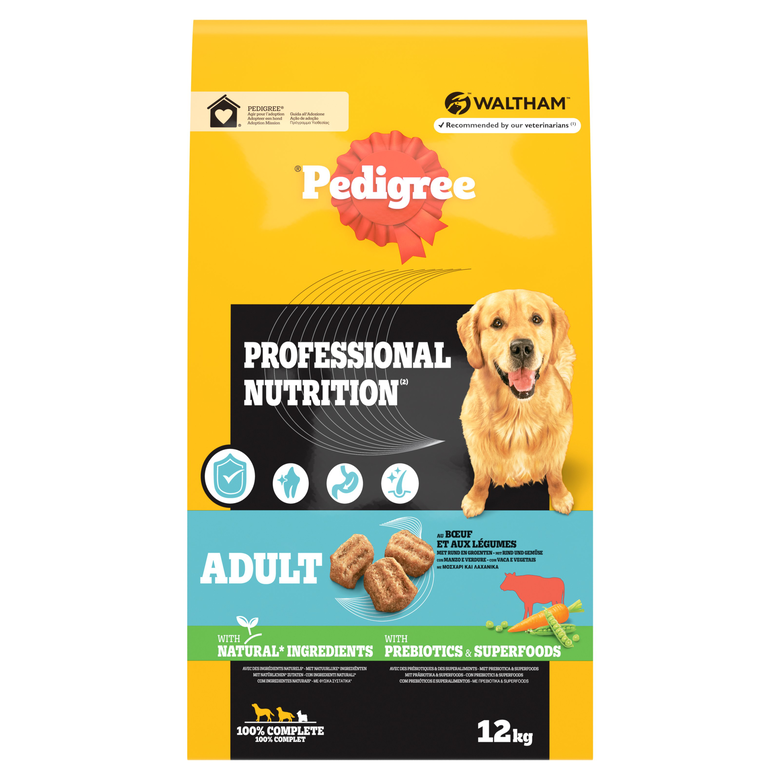 PEDIGREE - Croquettes ADULT au Boeuf et aux Légumes pour chiens - 12kg Image numéro 1 PEDIGREE - Croquettes ADULT au Boeuf et aux Légumes pour chiens - 12kg Image numéro 1