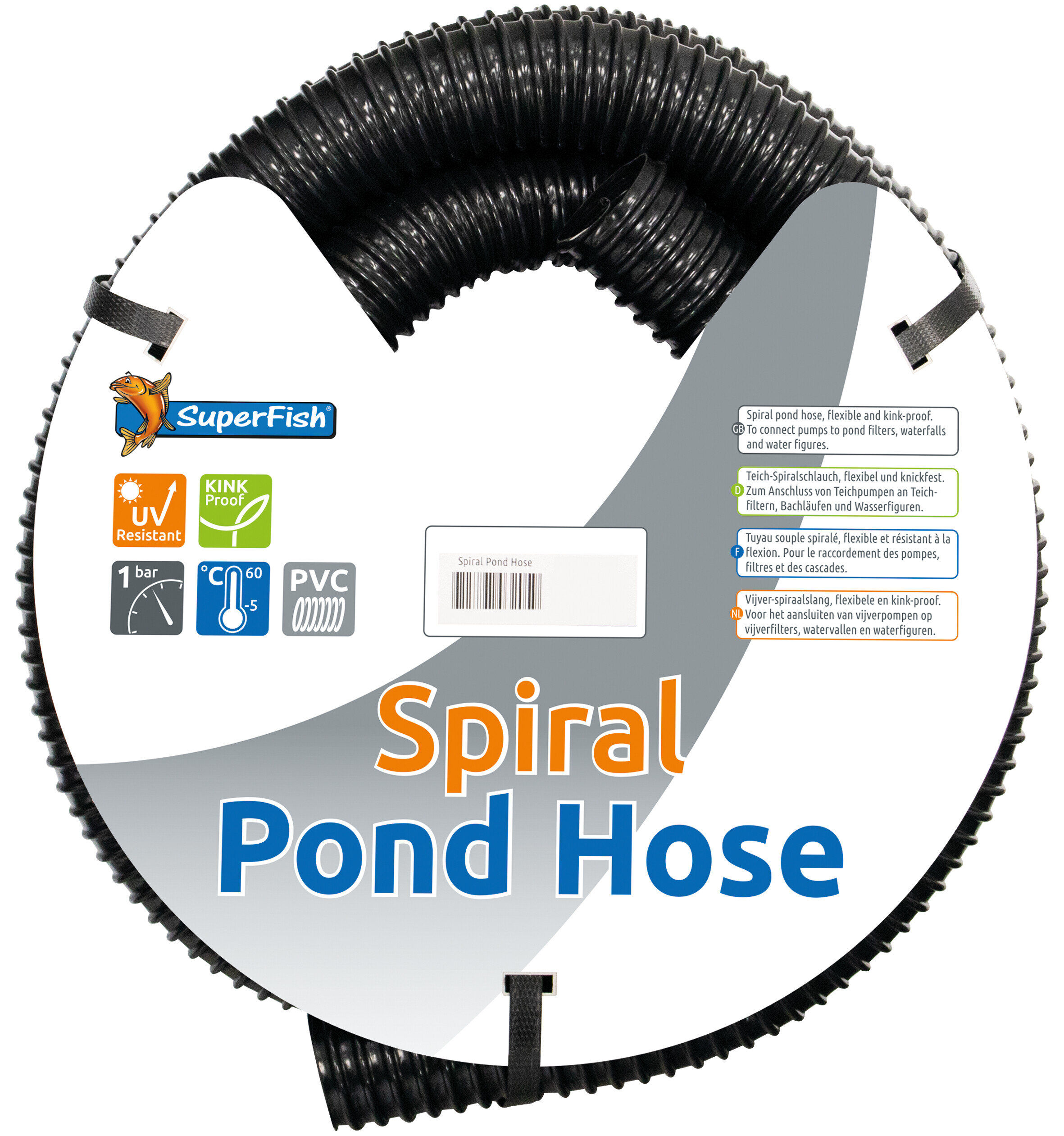 Superfish - Tuyaux Spiral Noir - 32mm/ 5m Image num&eacute;ro 1
