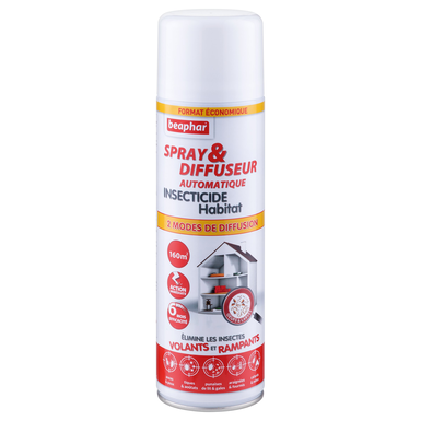Beaphar - Spray et Diffuseur Automatique 160m2 pour Habitat - 500ml