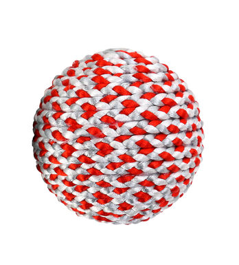 Wouapy - Balle de Noël Pelote Ruban Rouge pour Chiens - 22cm