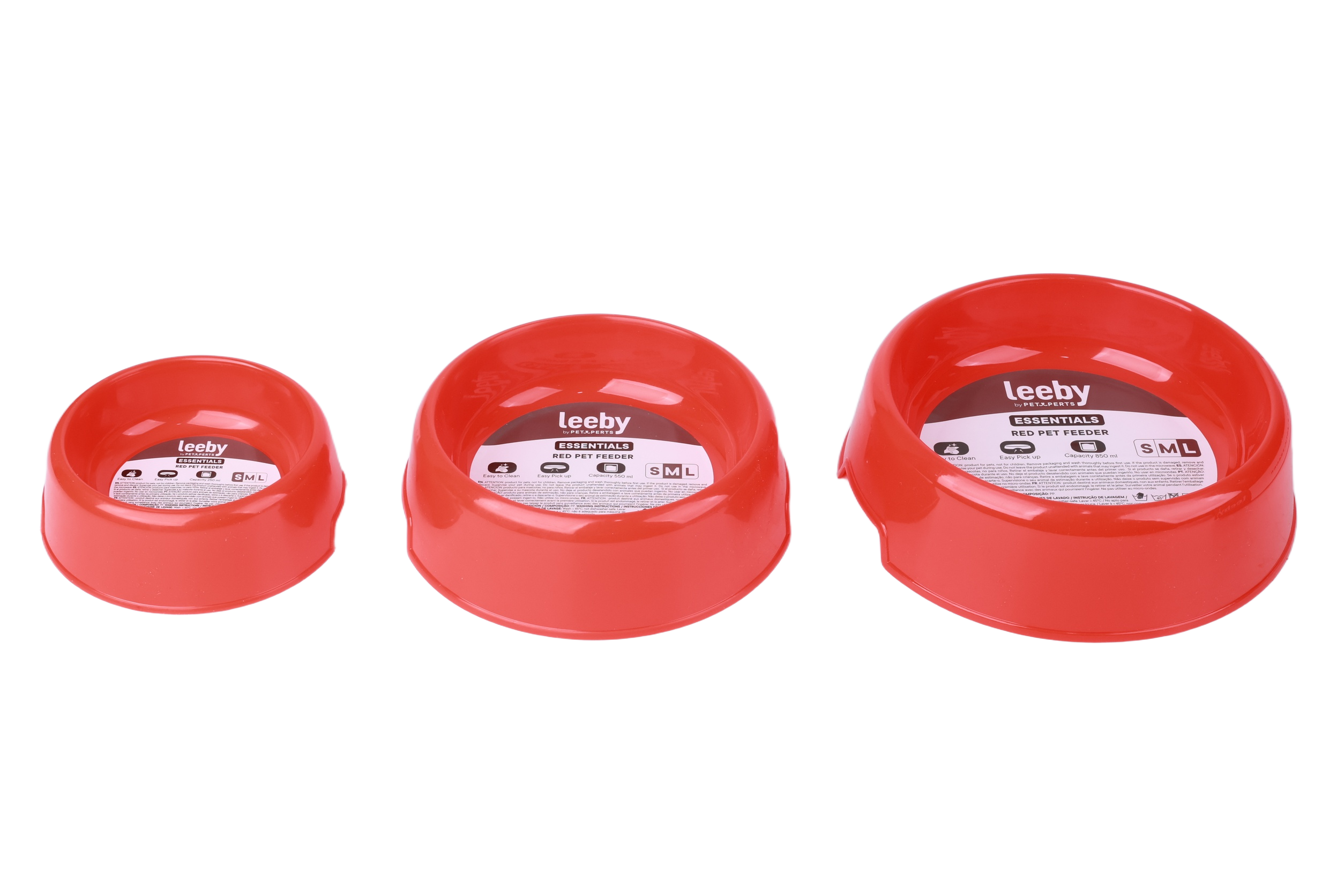 Leeby - Gamelle Plastique Rouge pour Chiens - L/700ml Image num&eacute;ro 3