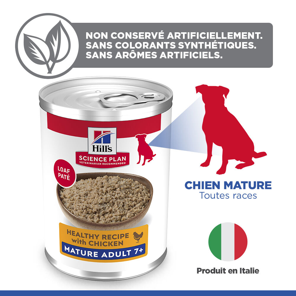 Hill's Science Plan - Mature Adult Bo&icirc;te pour Chien &Acirc;g&eacute; Poulet - 370 GR Image num&eacute;ro 14