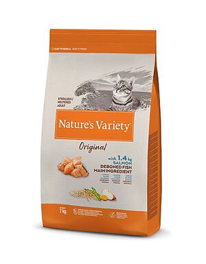 Nature's Variety - Croquettes Original Sterilized au Saumon pour Chat - 7Kg