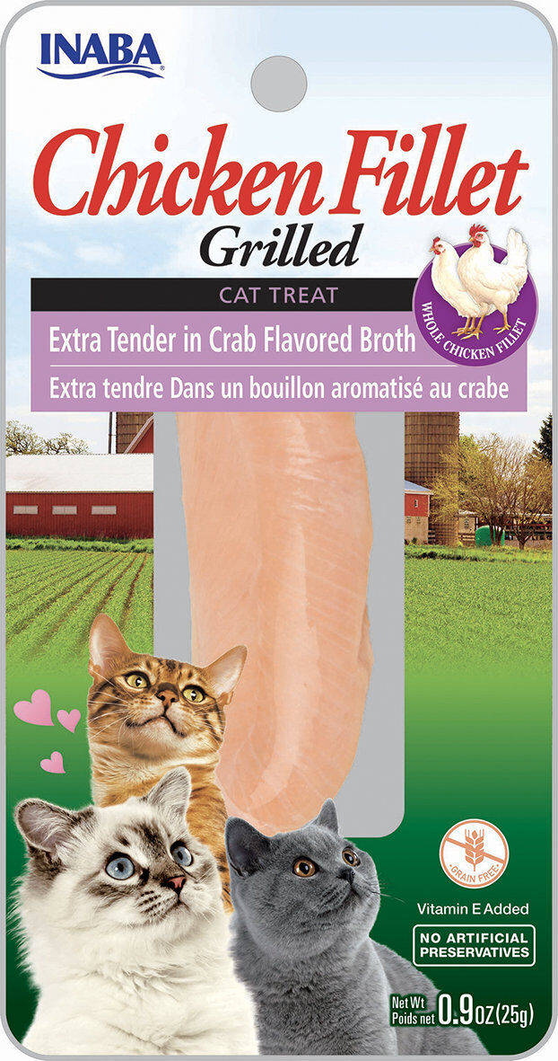 Inaba - Friandises Filet de Poulet Grill&eacute; Tendre Bouillon au Crabe pour Chats - 15g Image num&eacute;ro 1