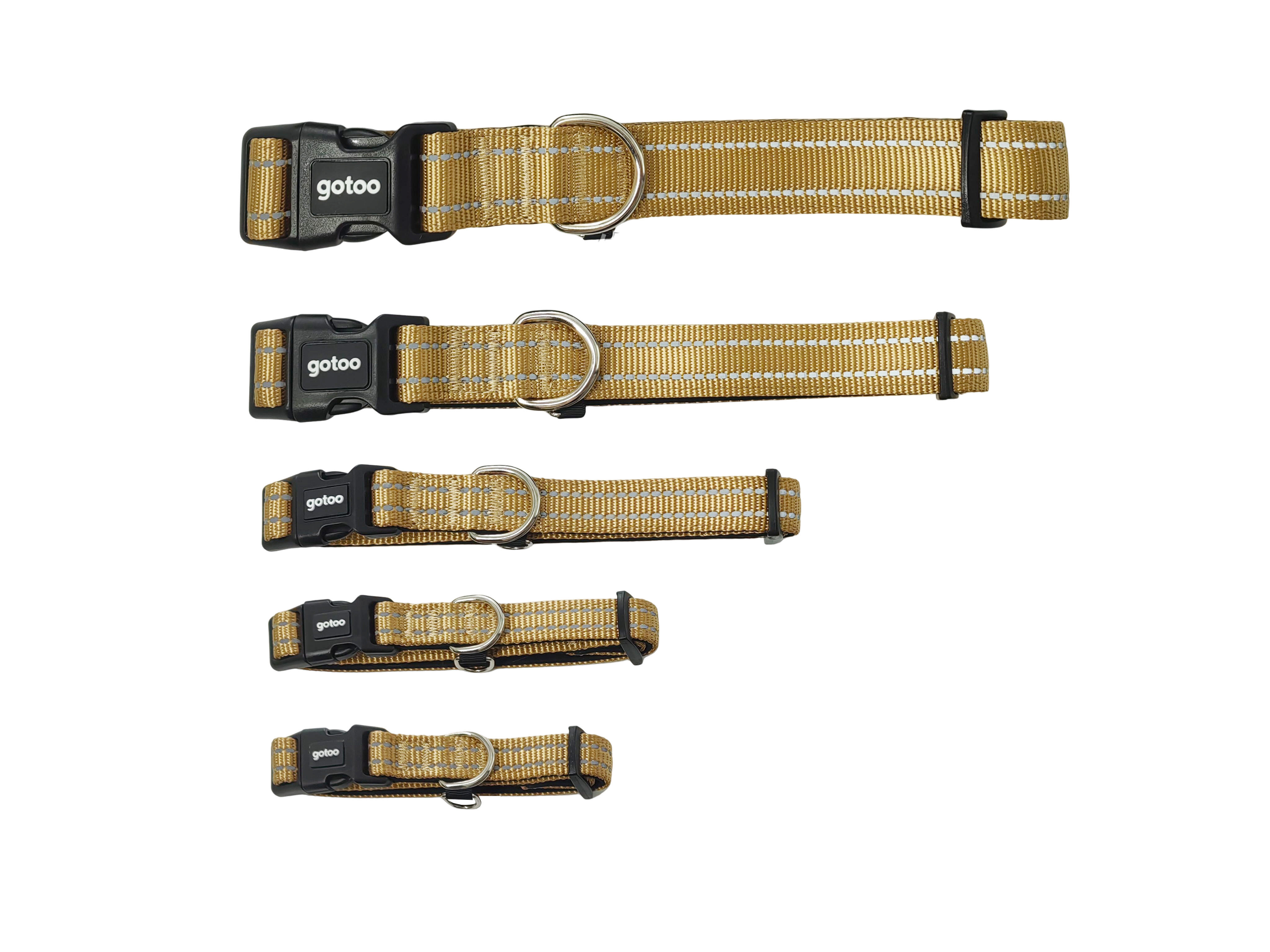 Gotoo - Collier Essentials en Nylon Premium Beige pour Chien - XS Image num&eacute;ro 6