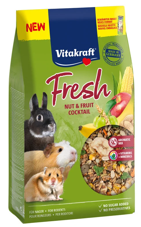 Vitakraft - Aliment Fresh Nut and Fruit pour Rongeurs - 300g Image numéro 1 Vitakraft - Aliment Fresh Nut and Fruit pour Rongeurs - 300g Image numéro 1
