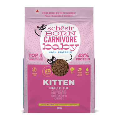 Schesir - Croquettes Born Carnivore Baby Poulet Œuf - 1,25Kg
