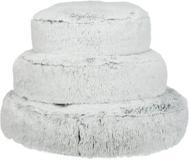 Trixie - Coussin Harvey, rond, blanc-noir