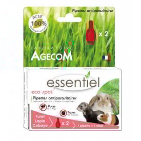 Essentiel - Pipettes Antiparasitaires Eco Spot 7 pour Furets et Lapins - 2x0,6ml