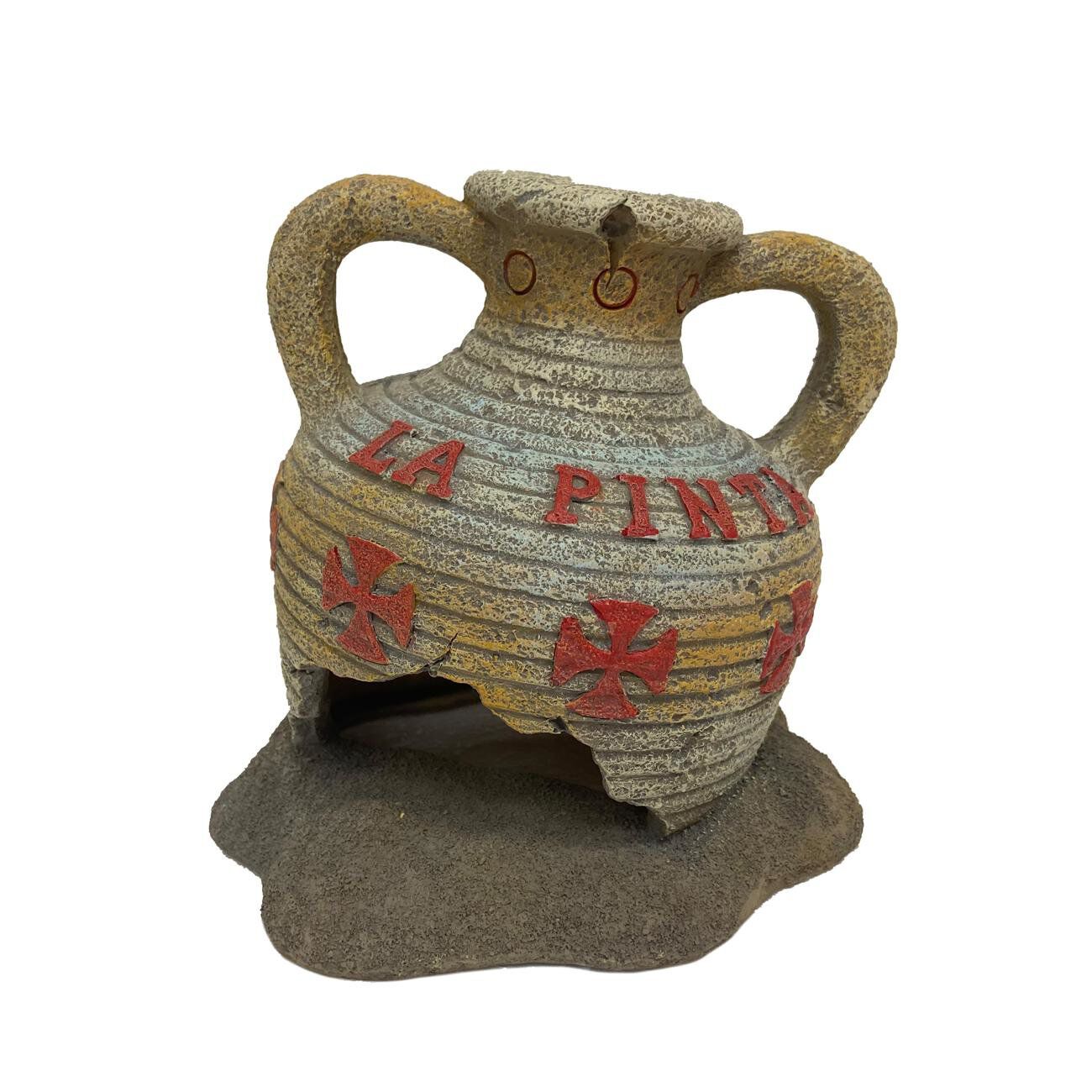 Aquadella - D&eacute;coration AMPHORA LA PINTA pour Aquarium - 11,3x10,5x11,4cm Image num&eacute;ro 1