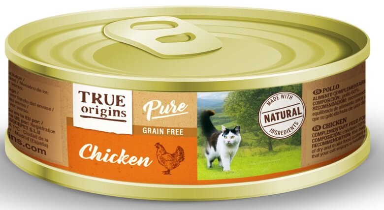 True Origins Pure - Patée Top Cat Adult Poulet - 85g Image numéro 1 True Origins Pure - Patée Top Cat Adult Poulet - 85g Image numéro 1