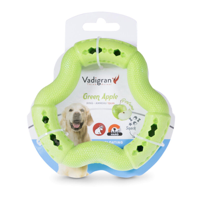 Vadigran - Jouet Anneau Vert Pomme pour Chiens - 12cm Image num&eacute;ro 1