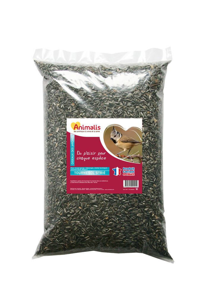 Animalis - Aliment Tournesol Stri&eacute; pour Oiseaux des Jardins - 2Kg Image num&eacute;ro 1