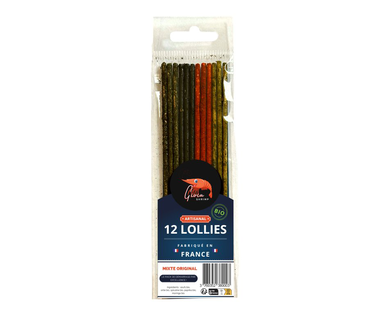 Gioiashrimp - Bâtonnet Lollies MIXTE Bio pour Crevette - x12