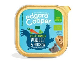Edgard & Cooper - Barquette BIO au Poulet et Poisson pour Chiot - 100g