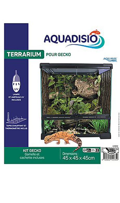 Aquadisio - Terrarium Kit Equipé pour Gecko - 45x45x45cm image number null