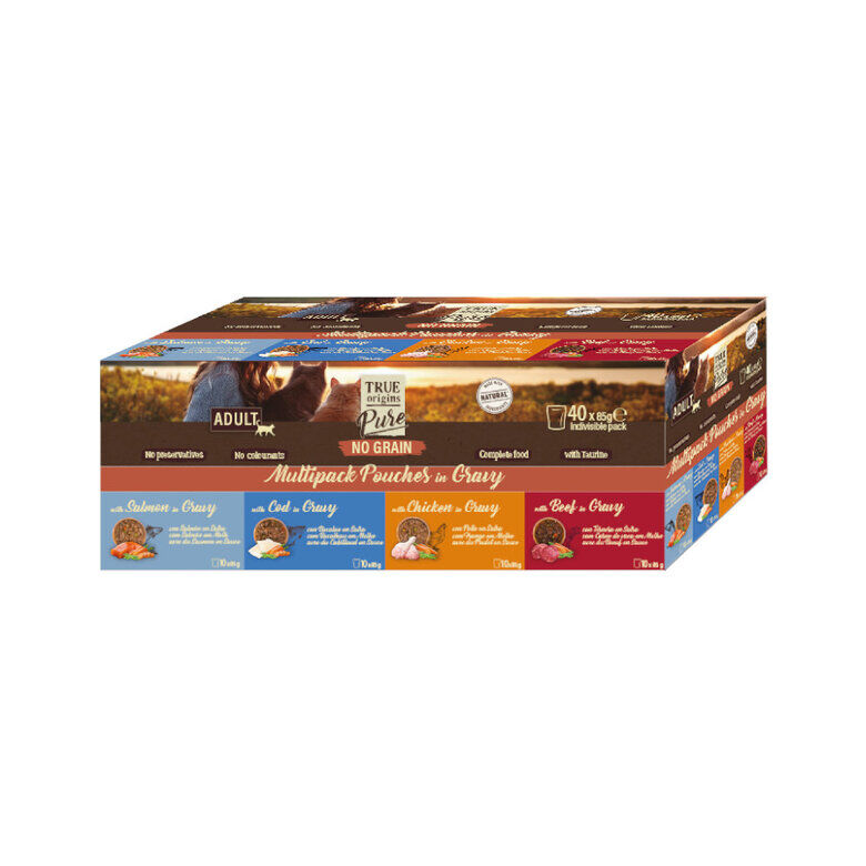 True Origins Pure - Multipack P&acirc;t&eacute;es chat en Sauce pour Chats - 40x85g Image num&eacute;ro 1