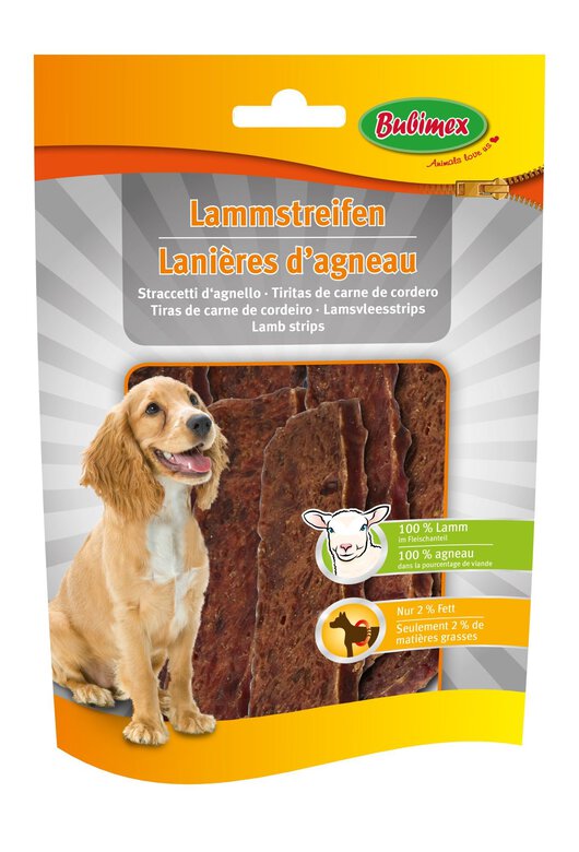 Bubimex - Friandises Lanières Agneau pour Chien - 100g Image numéro 1 Bubimex - Friandises Lanières Agneau pour Chien - 100g Image numéro 1
