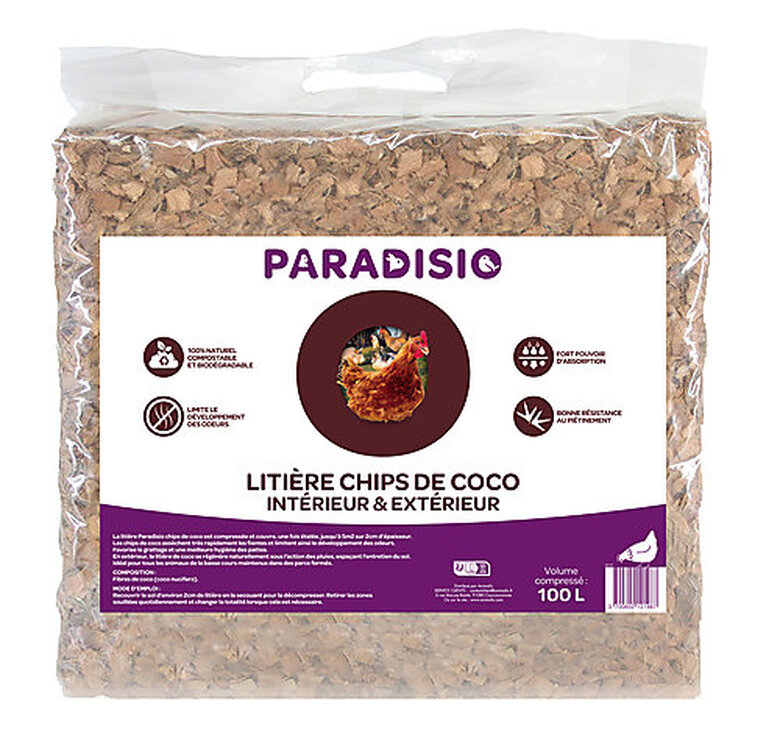 Paradisio - Litière Chips de Coco pour Basse Cour - 100L image number null
