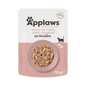 Applaws - Sachet Filet de Thon avec Saumon en Bouillon pour Chats - 70g