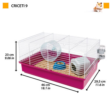 Ferplast - Cage Criceti 9 pour Rongeurs - Rouge/Blanc