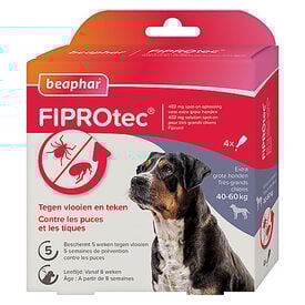 Beaphar - Pipettes Antiparasitaires Fiprotec pour Très Grand Chien - X4