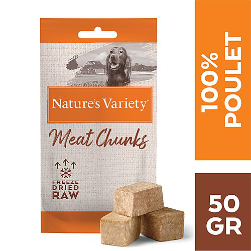 Nature's Variety - Bouch&eacute;es Cube de Viandes Freeze au Poulet pour Chiens - 50g Image num&eacute;ro 2