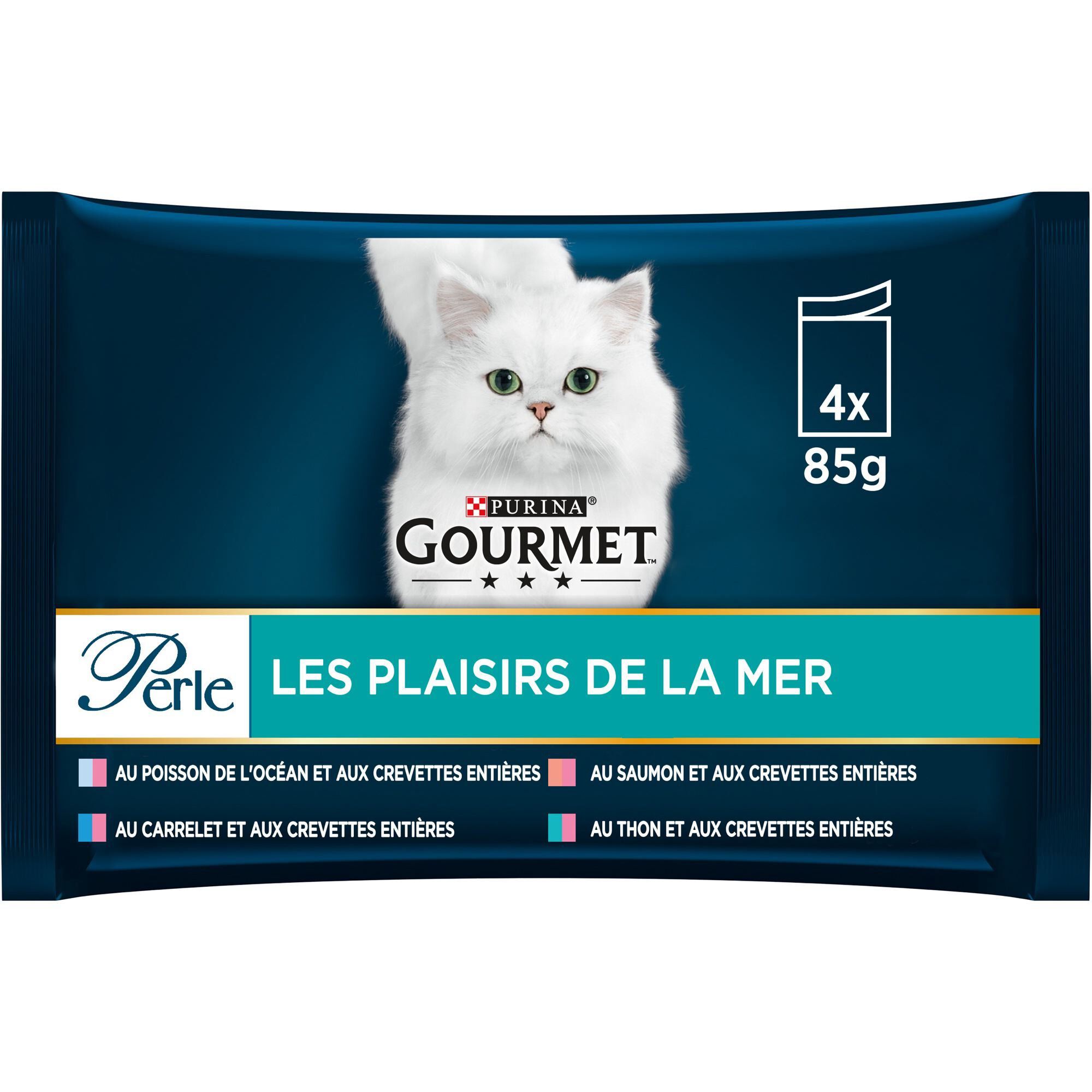 GOURMET - Sachets fra&icirc;cheurs PERLE Plaisirs de la Mer pour chats - 4x85g Image num&eacute;ro 1
