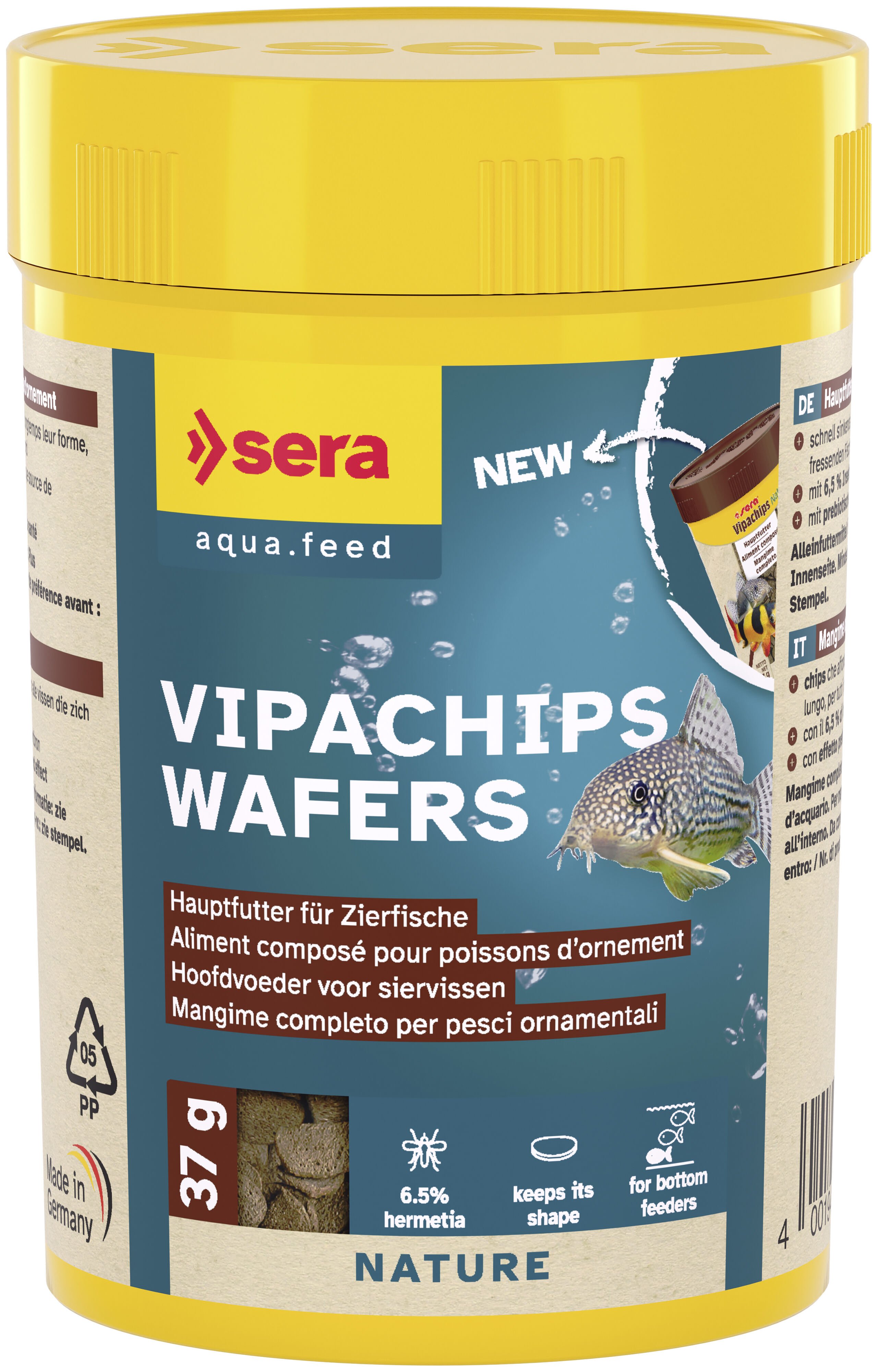 Sera - Aliments )Vipachips Wafers pour Poissons d'Ornement - 37g/100ml Image num&eacute;ro 1