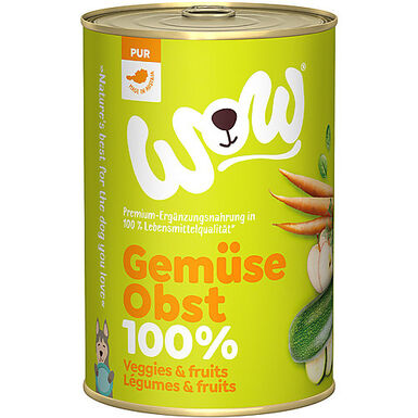 WOW - Aliment Humide Vegan 100% Légumes et fruits pour Chiens - 400g