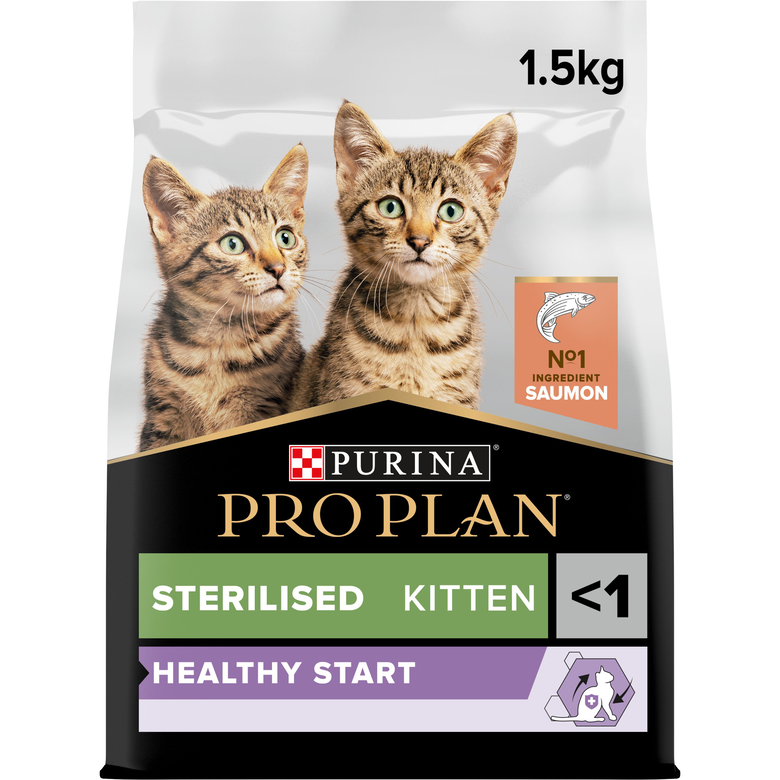 Pro plan - Croquettes Sterilised Kitten au Saumon pour Chaton - 1,5Kg image number null