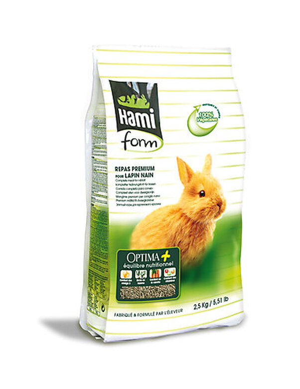 Hamiform - Repas Premium Optima+ pour Lapin Nain - 2,5Kg image number null