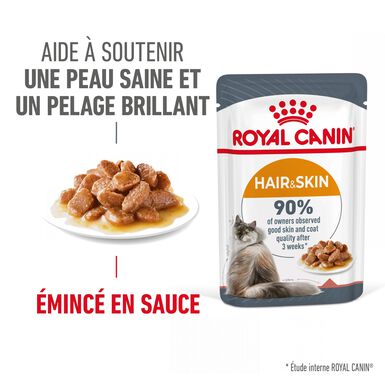Royal Canin - Sachets Hair&Skin Sauce pour Chat - 12x85g