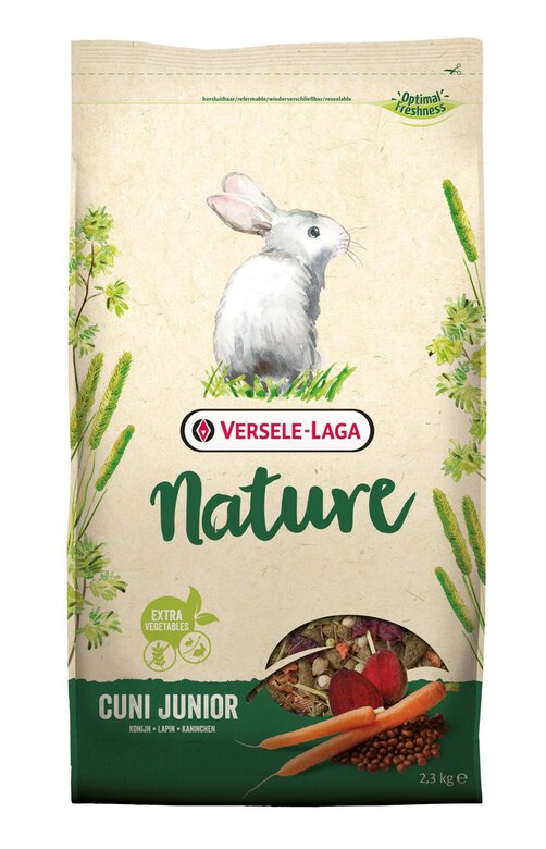Versele Laga - Aliment NATURE Cuni Junior pour Lapereaux - 2,3Kg Image numéro 1 Versele Laga - Aliment NATURE Cuni Junior pour Lapereaux - 2,3Kg Image numéro 1