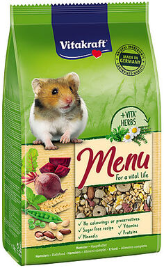 Vitakraft - Sachets Fraîcheur Premium Menu Vital pour Hamsters - 800g