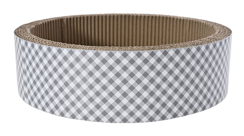 Leeby - Griffoir Funny en Carton Vichy pour Chats - 40cm Image numéro 2 Leeby - Griffoir Funny en Carton Vichy pour Chats - 40cm Image numéro 2