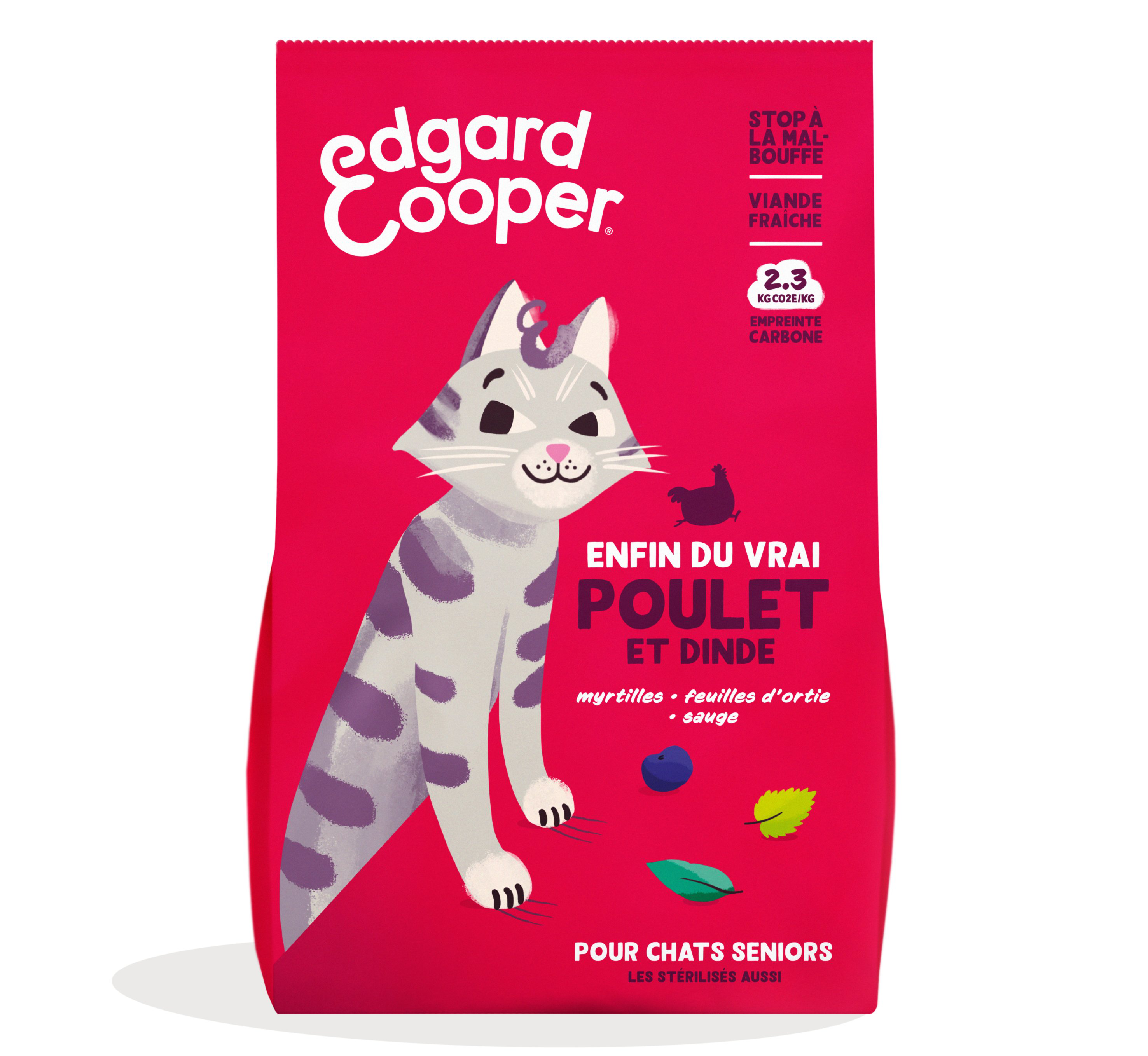 Edgard & Cooper - Croquettes &agrave; la Dinde et au Poulet pour Chat Senior - 2Kg Image num&eacute;ro 1