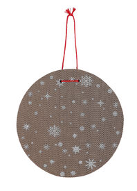 Wouapy - Griffoir Noël Rond Imprimé Flocons pour Chat - 33cm