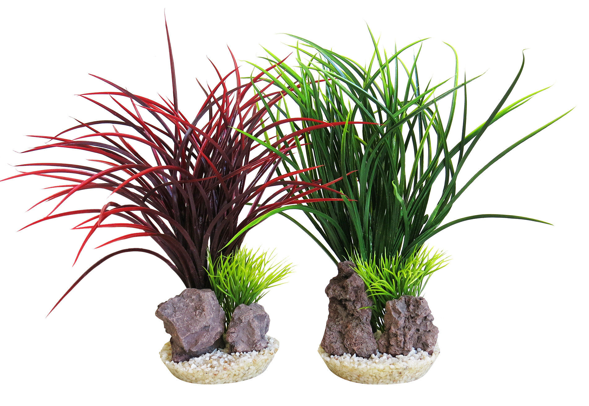 Tyrol - D&eacute;coration Plantes Rocher naturel + Support pour Aquarium - 30cm Image num&eacute;ro 1