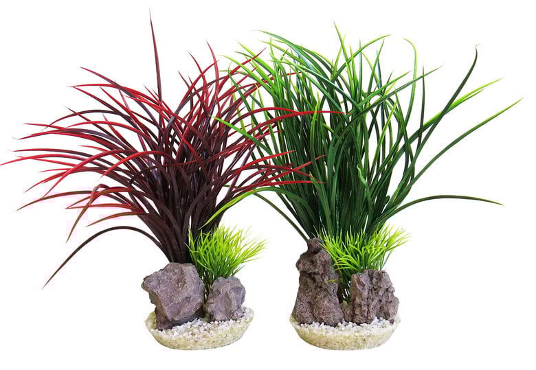 Tyrol - Décoration Plantes Rocher naturel + Support pour Aquarium - 30cm Image numéro 1 Tyrol - Décoration Plantes Rocher naturel + Support pour Aquarium - 30cm Image numéro 1