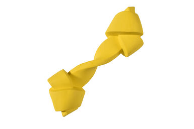 Croci - Jouet Os en Caoutchouc Jaune pour Chiens - 13cm
