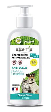 Essentiel - Shampoing 2 en 1 Antiparasitaire et Anti-odeur pour Chien et Chat - 250ml