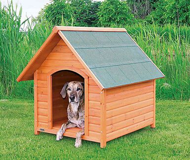 Trixie - natura niche pour chiens Cottage avec pignon brun - L 96 x 105 x 112 cm