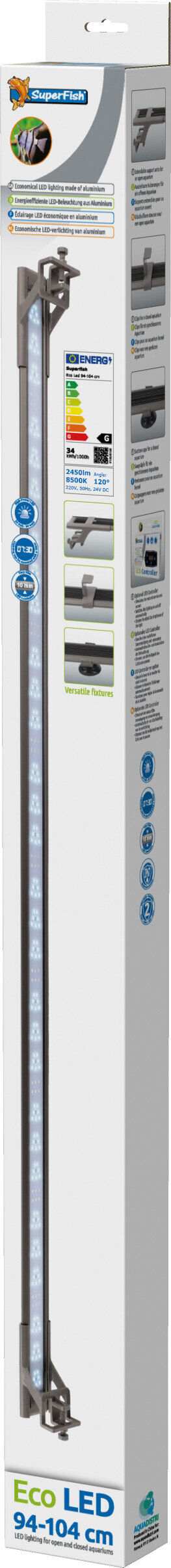 Superfish - Eclairage Rampe Eco LED pour Aquarium - 94/104cm/34W Image num&eacute;ro 2